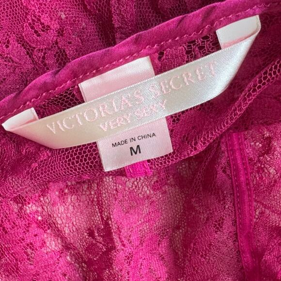 Victoria’s Secret Very Sexy Y2K Pink Lace Chemise Mini Slip Dress Women’s Medium - Picture 8 of 11